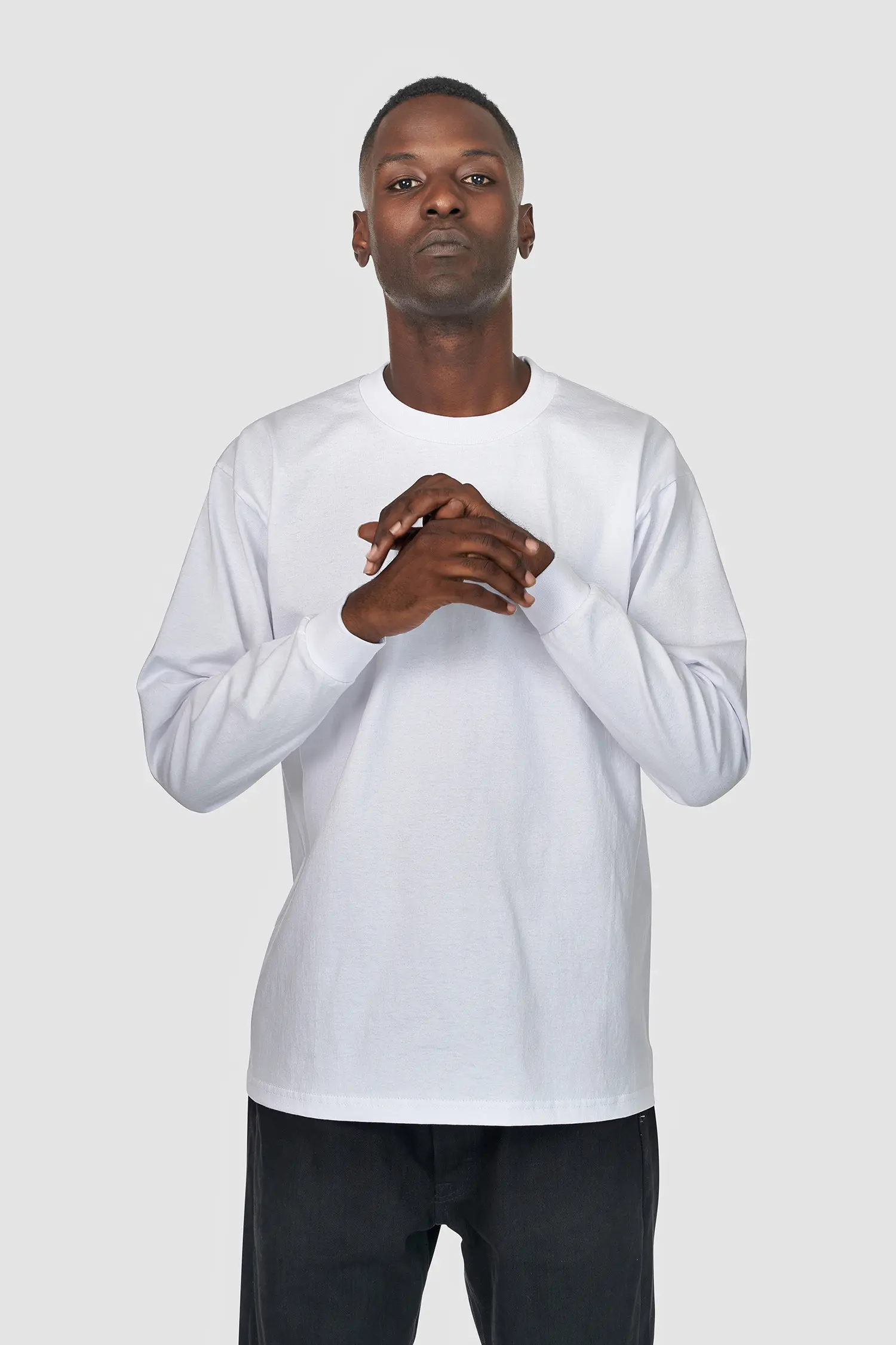 T-shirt ProClub Blanc Manches Longues