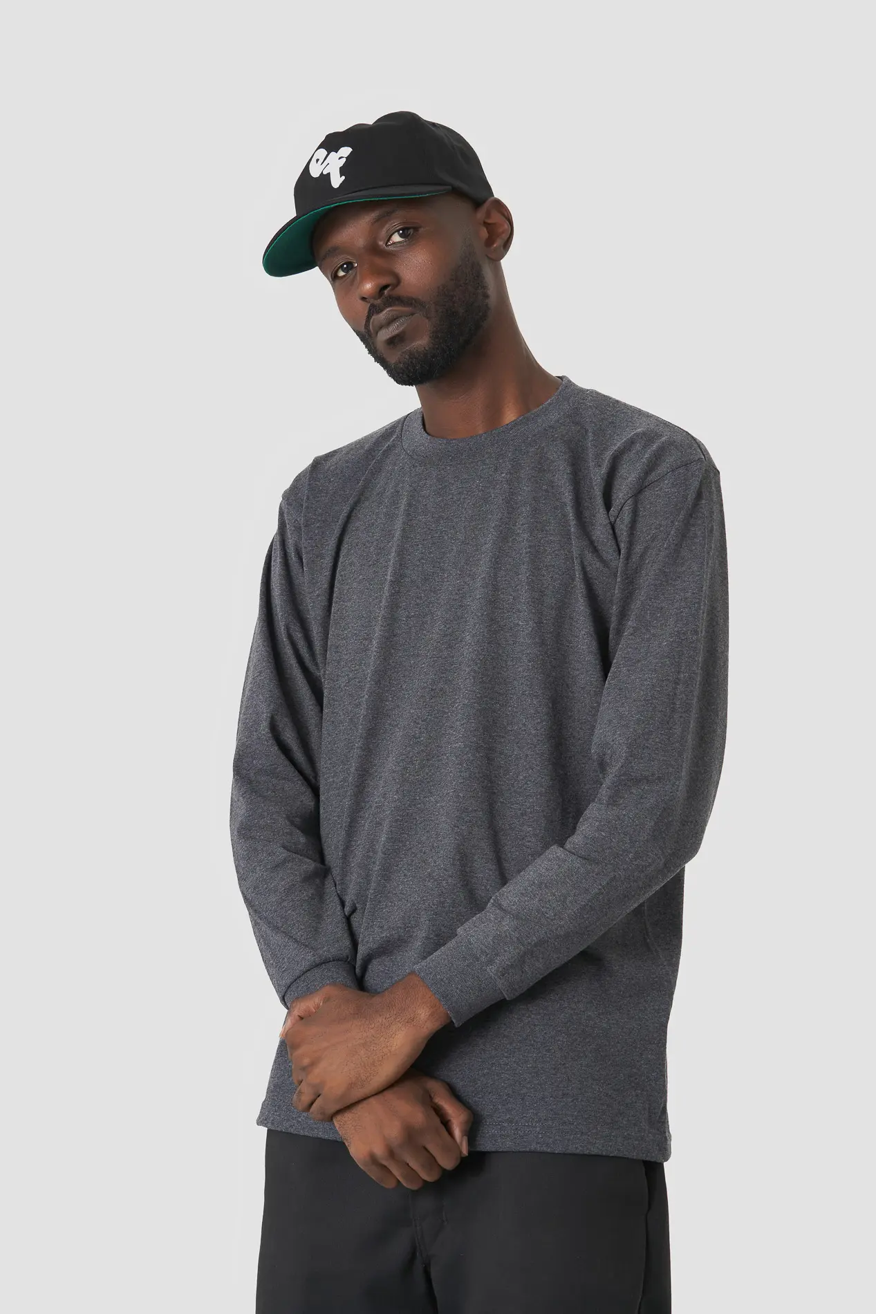 T-shirt ProClub charcoal manches longues