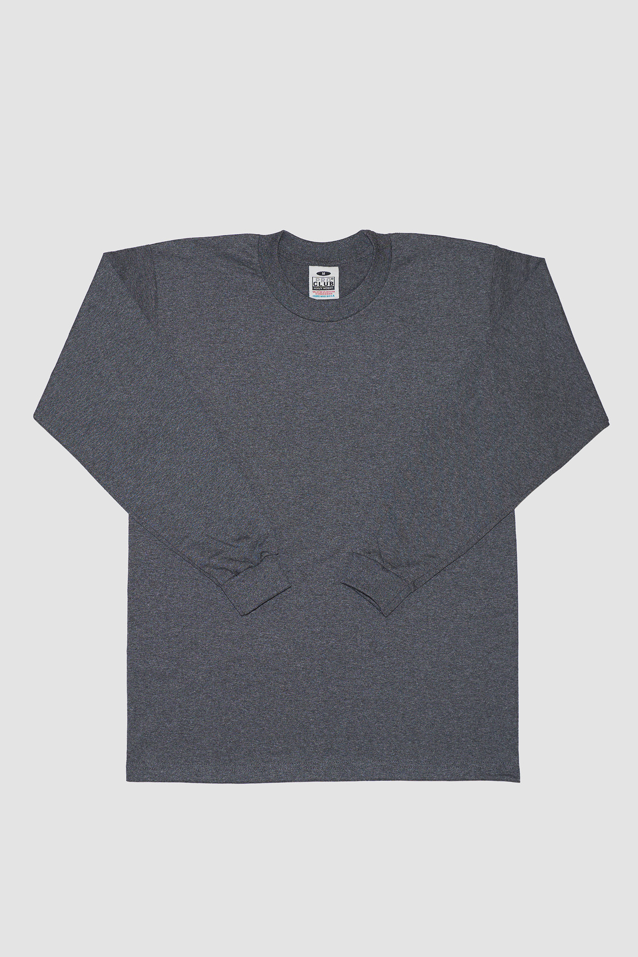 T-shirt ProClub charcoal manches longues – Image 5