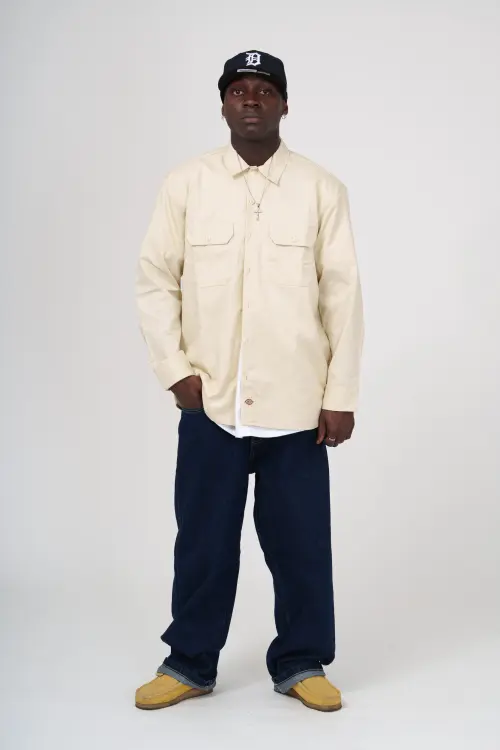 Alternative view of Chemise Dickies Beige Manches Longues