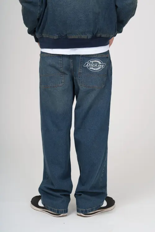 Pant Dickies Hilham Baggy Denim Faded Blue – Image 3