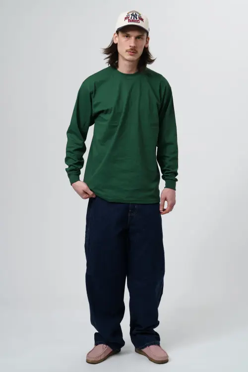 Alternative view of T-shirt ProClub Vert Sapin manches longues