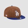 Casquette New Era 9FIFTY Retro Crown Wool Three Looms x MLB LA Dodgers coloris Pinstripe Dark Brown