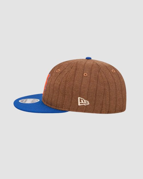 Casquette New Era 9FIFTY Retro Crown Wool Three Looms x MLB New York Mets coloris Pinstripe