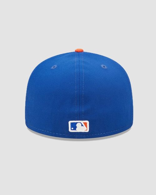 Casquette New Era 59FIFTY New York Mets ajustée bleu roi, vue arrière avec logo MLB