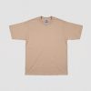 T-shirt manches courtes ProClub beige, coupe classique, coton uni