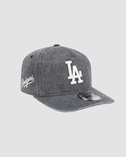 Casquette New Era 19TWENTY Los Angeles Dodgers Grey visière green Prime Edition MLB vue de face