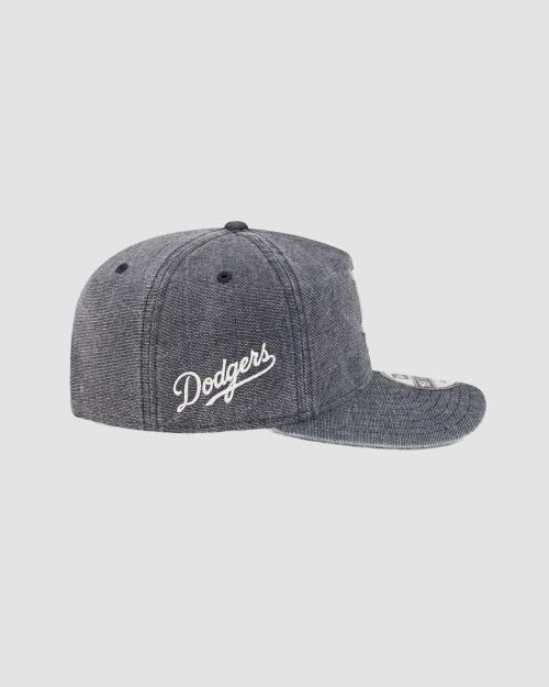 Casquette New Era 19TWENTY Los Angeles Dodgers Grey visière green Prime Edition MLB vue de coté