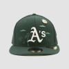 Casquette New Era 59FIFTY Fitted Oakland Athletics MLB vert et jaune, vue de face